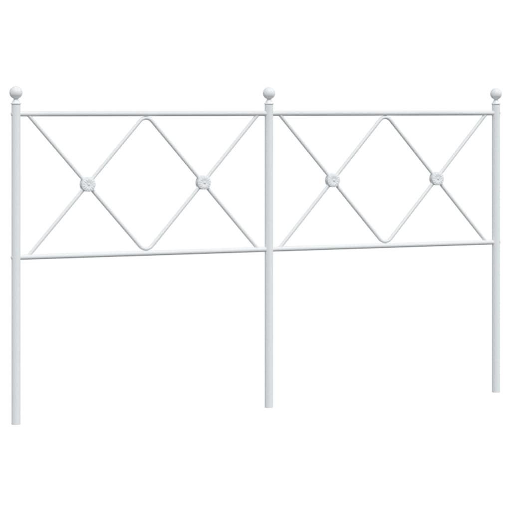 vidaXL Metalowe wymienne wezgłowie, białe, 150 cm