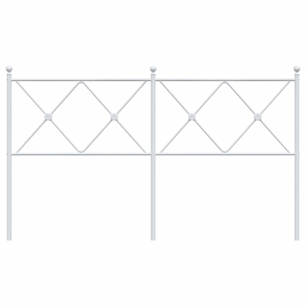 vidaXL Metalowe wymienne wezgłowie, białe, 150 cm