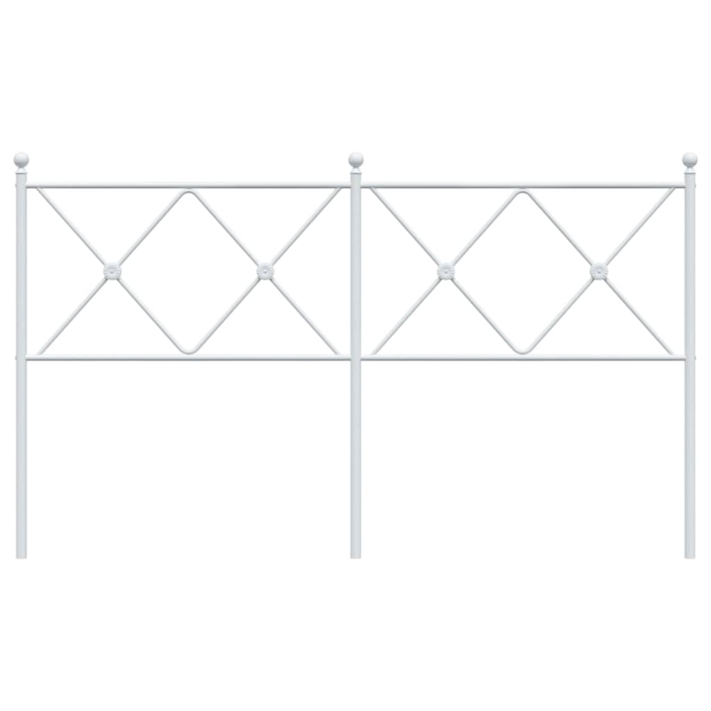 vidaXL Metalowe wymienne wezgłowie, białe, 160 cm