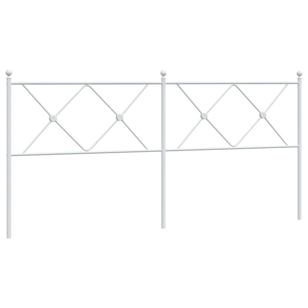 vidaXL Metalowe wymienne wezgłowie, białe, 180 cm