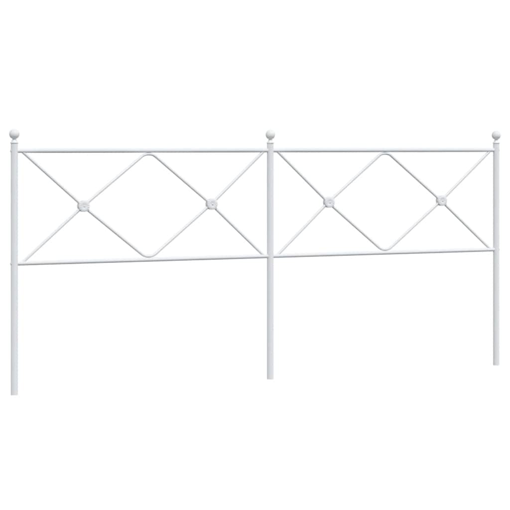 vidaXL Metalowe wymienne wezgłowie, białe, 193 cm