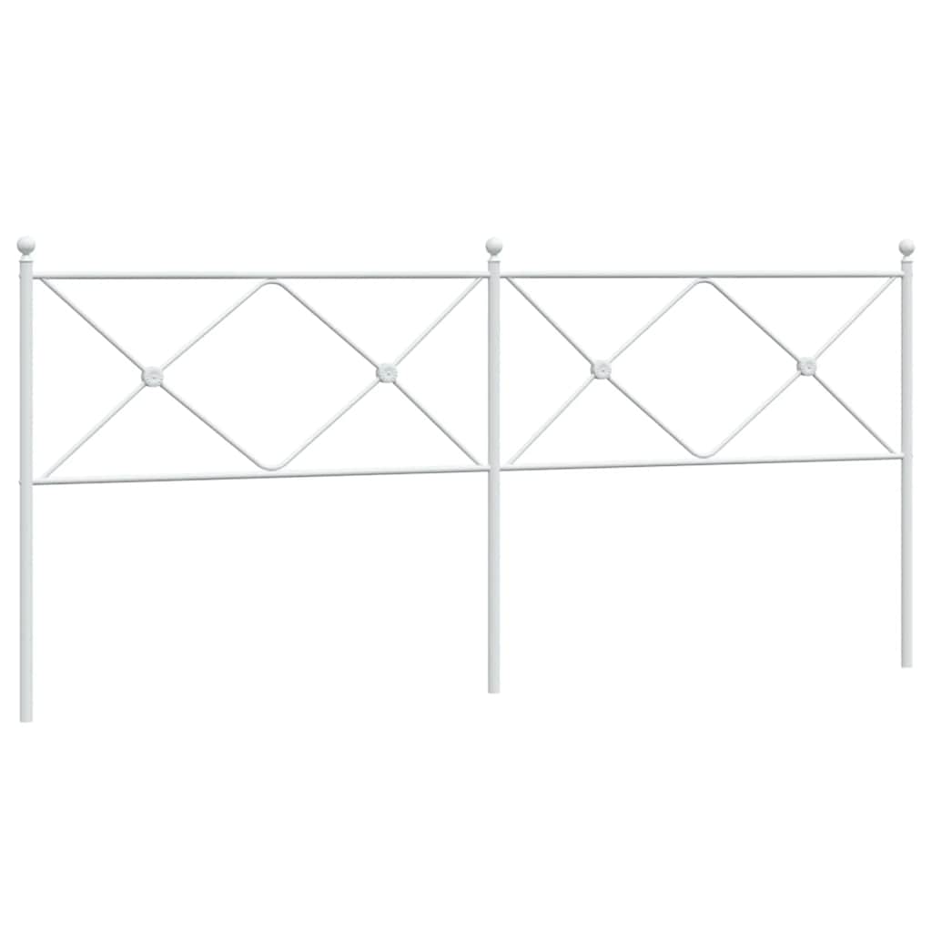vidaXL Metalowe wymienne wezgłowie, białe, 200 cm