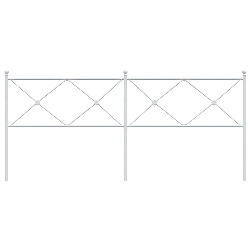 vidaXL Metalowe wymienne wezgłowie, białe, 200 cm