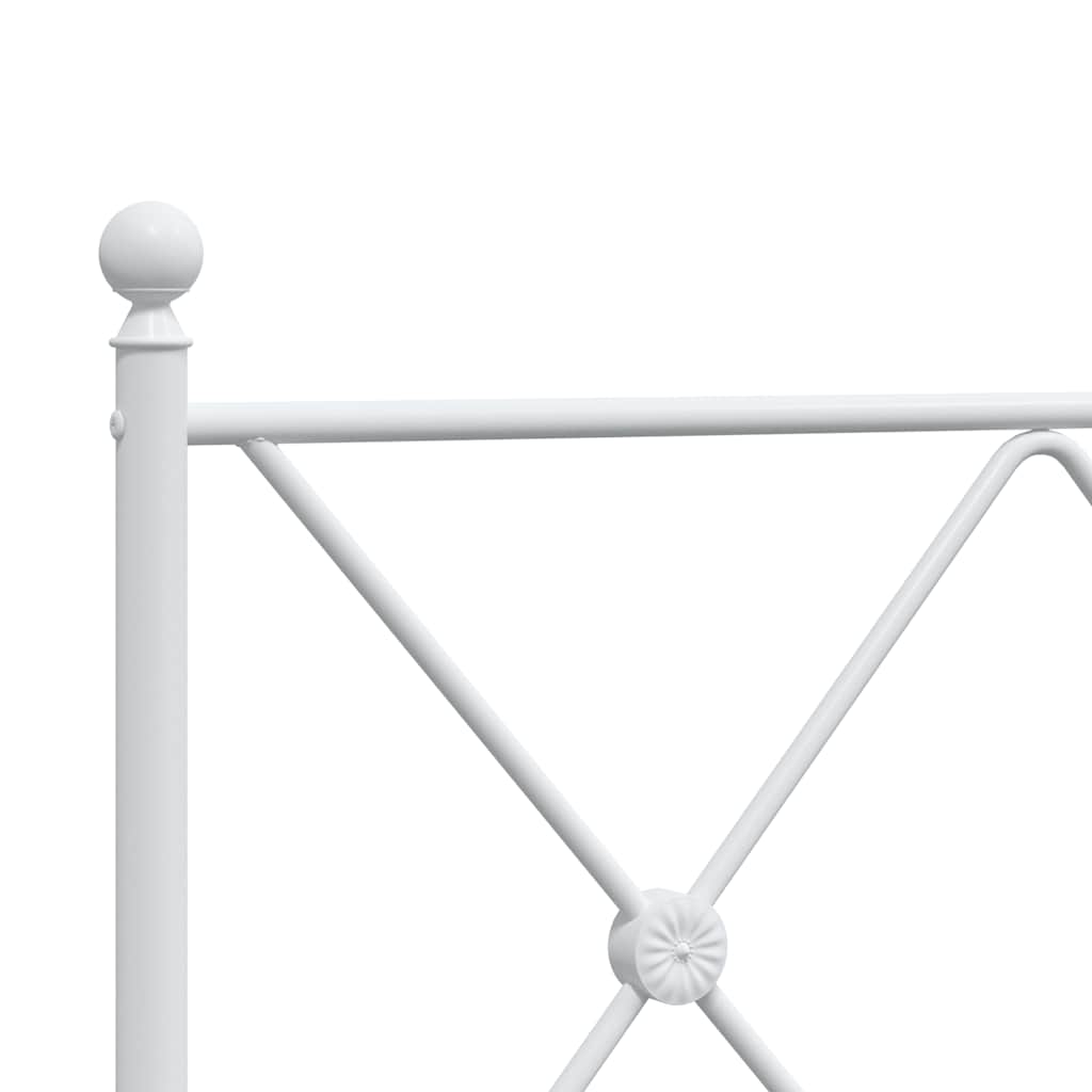 vidaXL Metalowe wymienne wezgłowie, białe, 200 cm