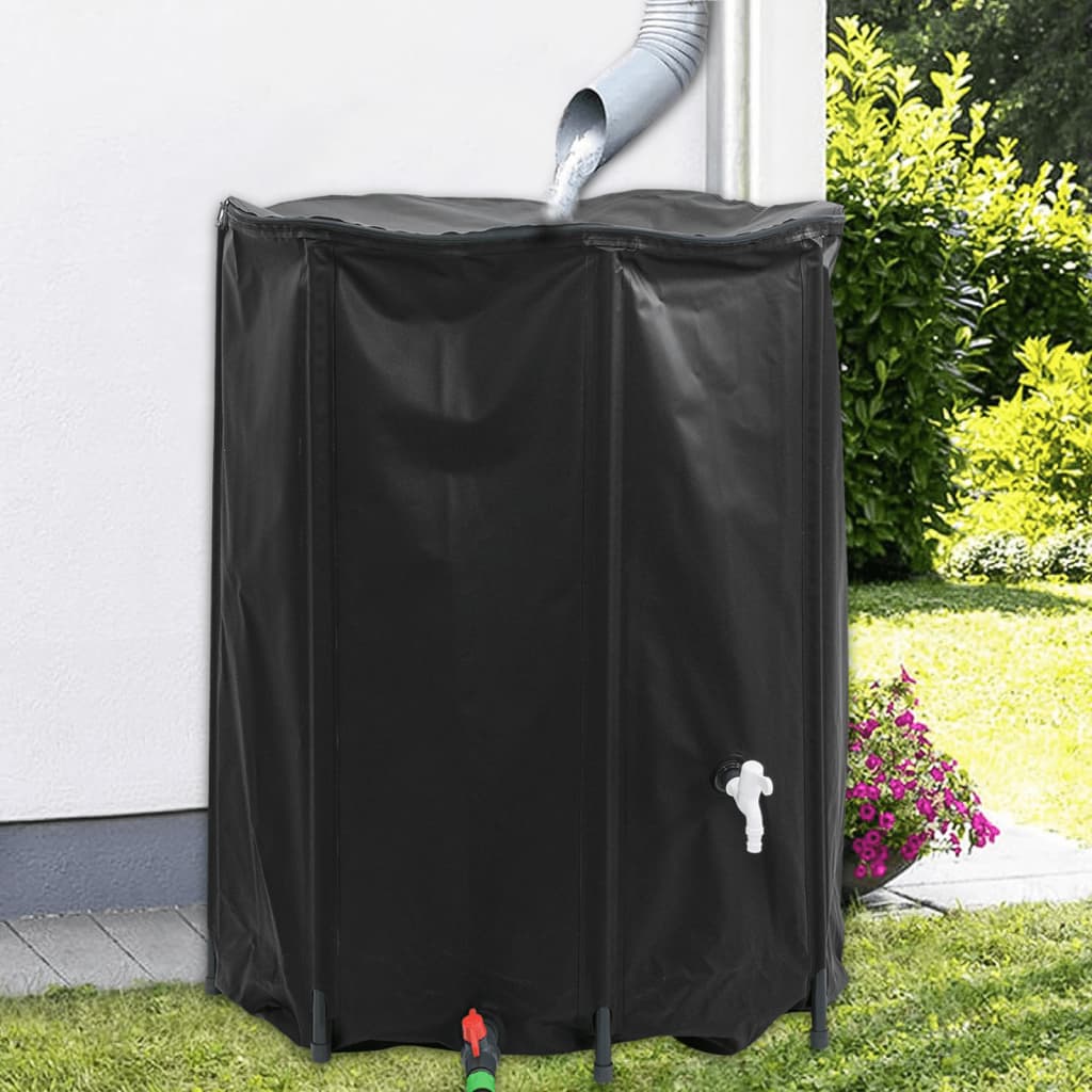 vidaXL Zbiornik na wodę, z kranikiem, składany, 750 L, PVC
