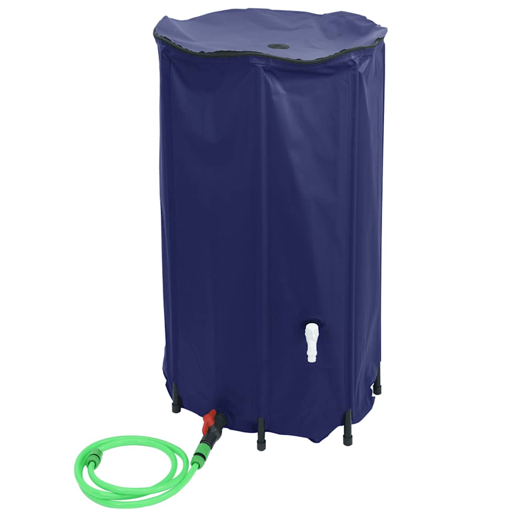 vidaXL Zbiornik na wodę, z kranikiem, składany, 250 L, PVC