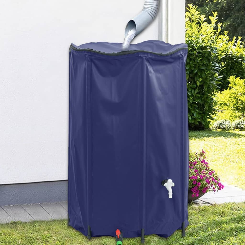 vidaXL Zbiornik na wodę deszczową, z kranikiem, składany, 1000 L, PVC