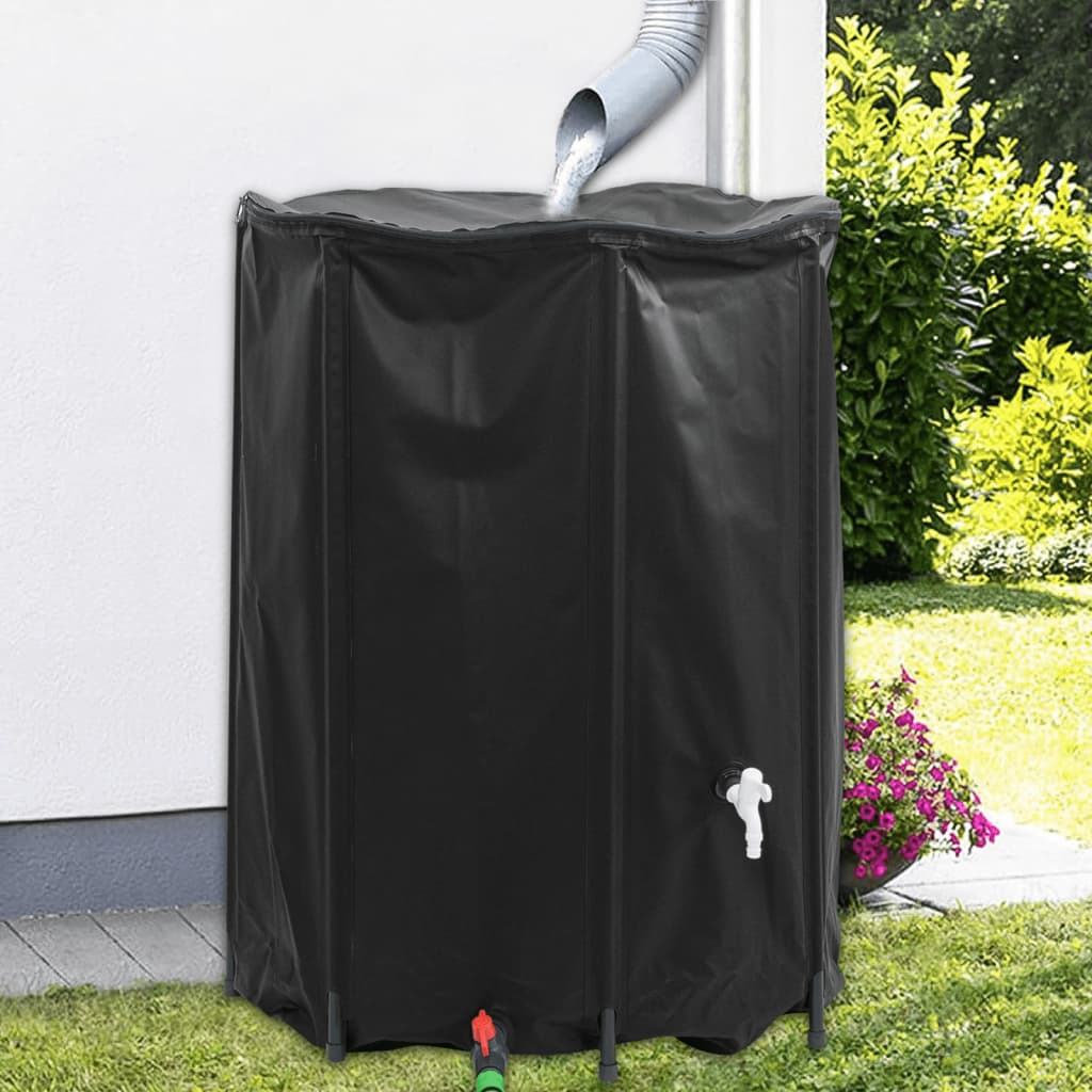 vidaXL Zbiornik na wodę, z kranikiem, składany, 1350 L, PVC
