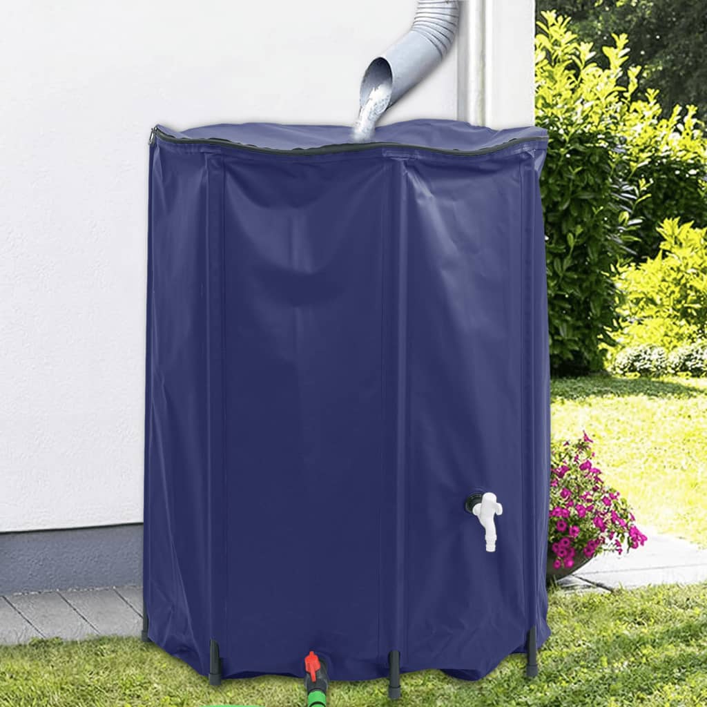 vidaXL Zbiornik na wodę, z kranikiem, składany, 1350 L, PVC