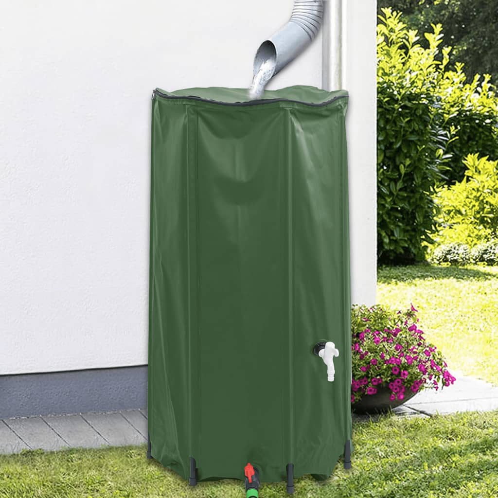 vidaXL Zbiornik na wodę, z kranikiem, składany, 100 L, PVC