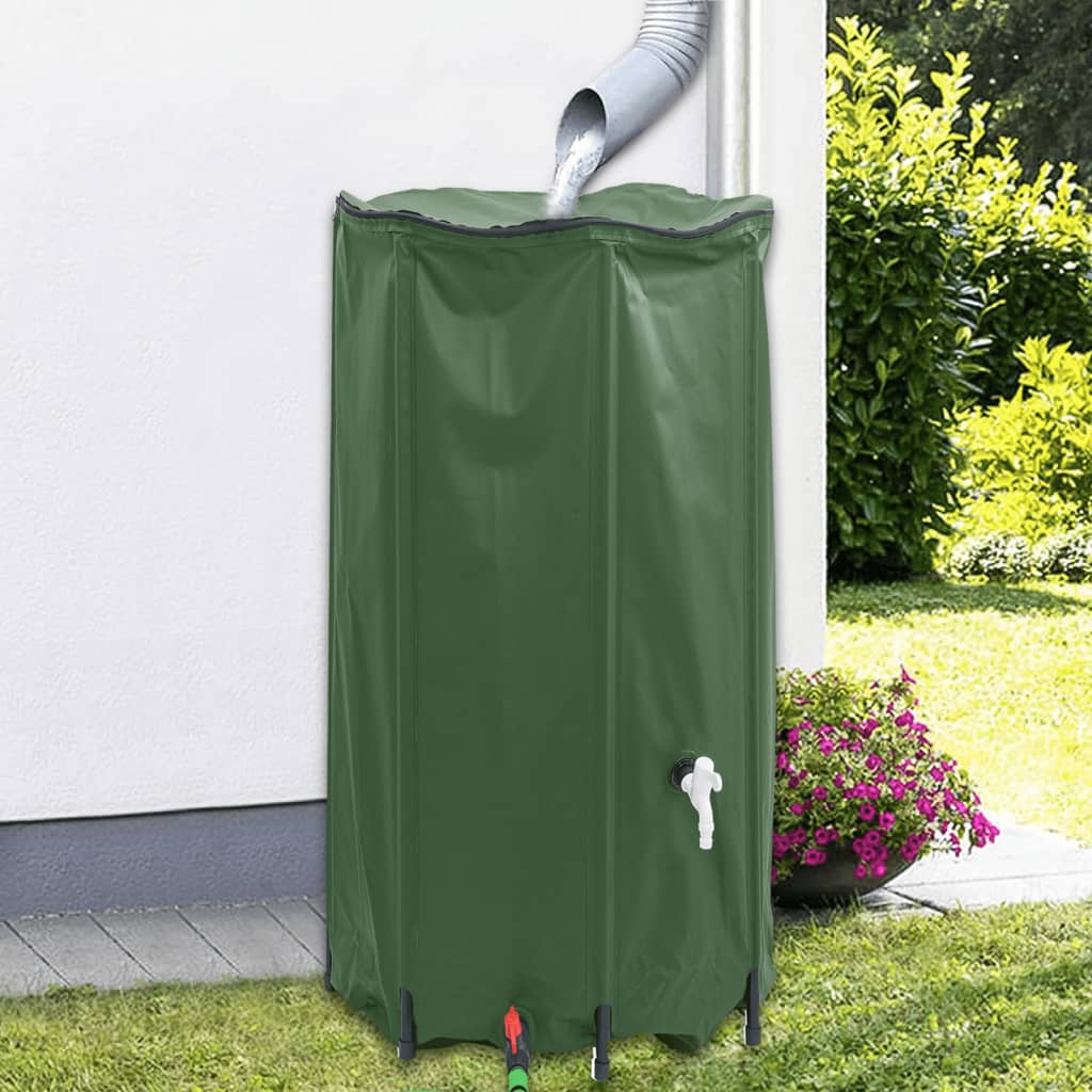 vidaXL Zbiornik na wodę, z kranikiem, składany, 380 L, PVC