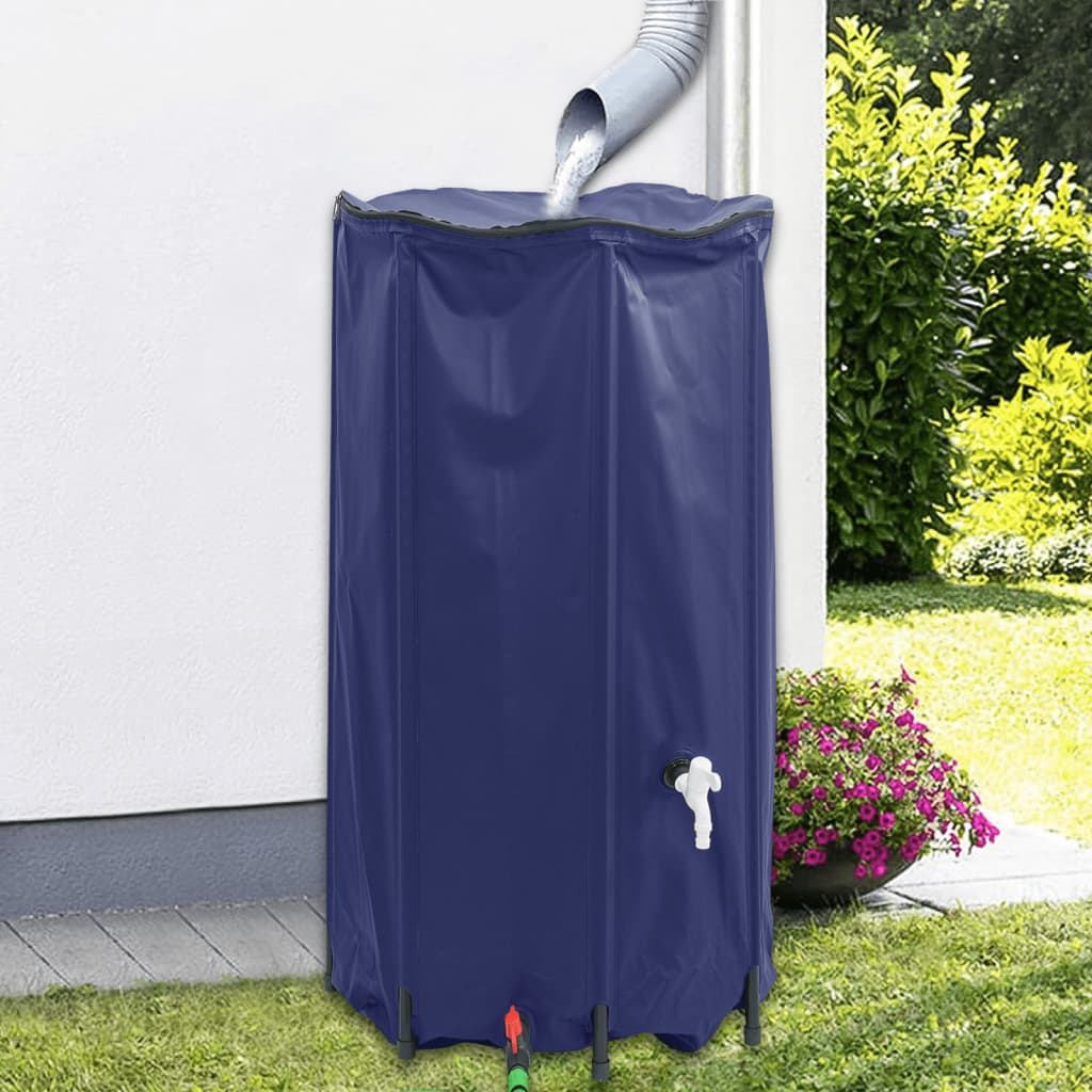 vidaXL Zbiornik na wodę, z kranikiem, składany, 380 L, PVC