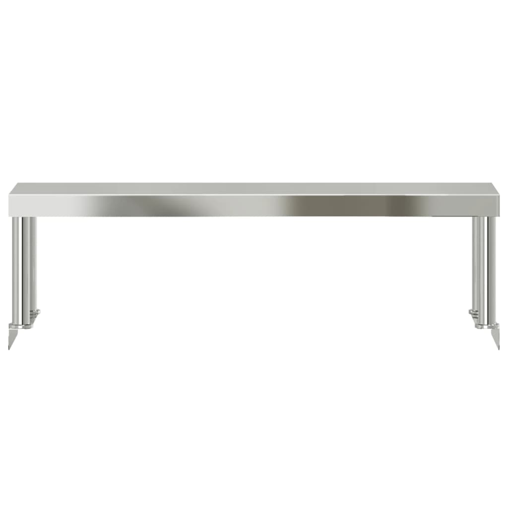 vidaXL Półka na stół roboczy, 110x30x35 cm, stal nierdzewna