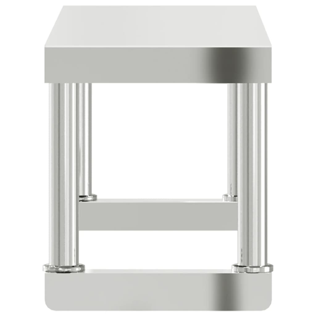 vidaXL Półka na stół roboczy, 110x30x35 cm, stal nierdzewna