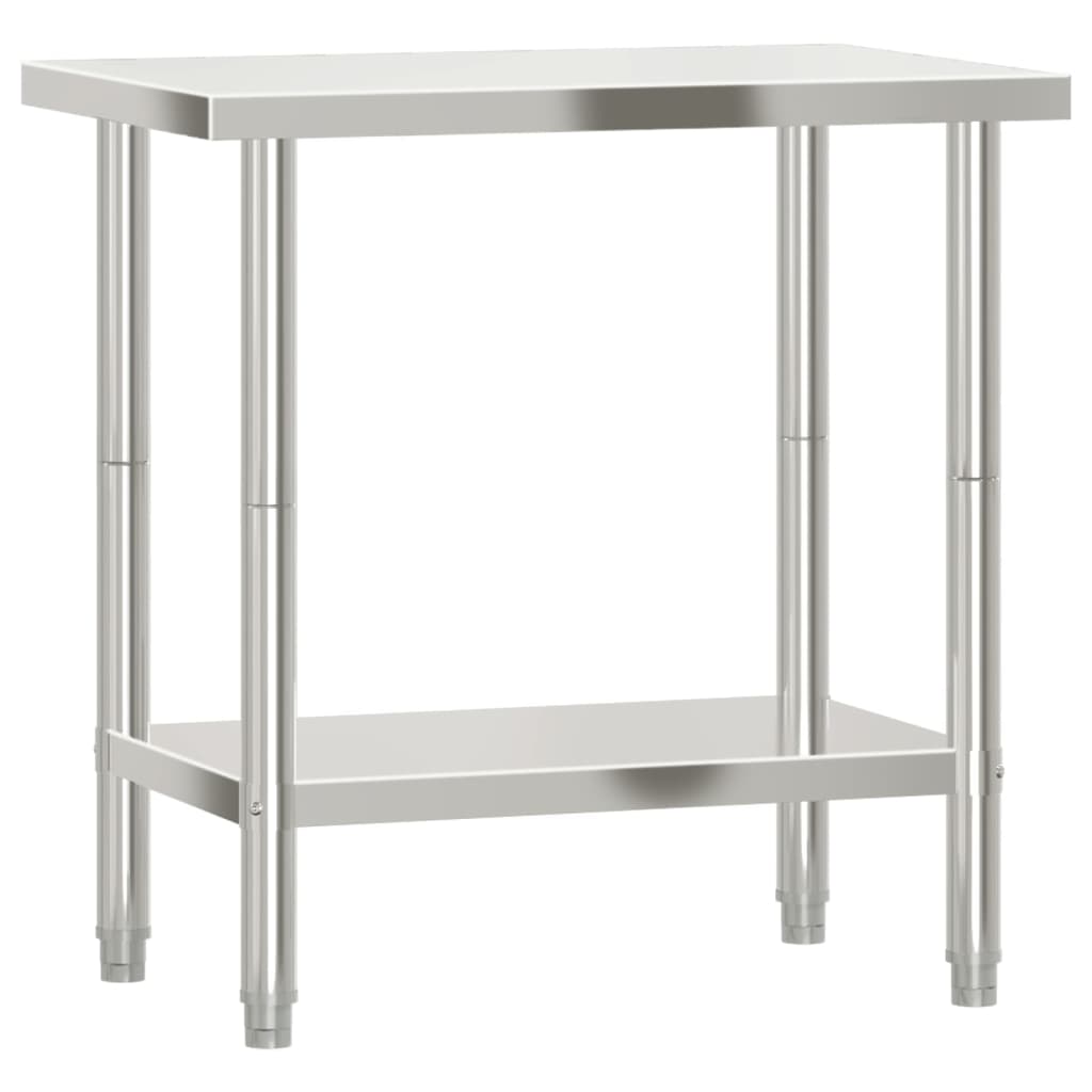 vidaXL Kuchenny stół roboczy, 82,5x55x85 cm, stal nierdzewna