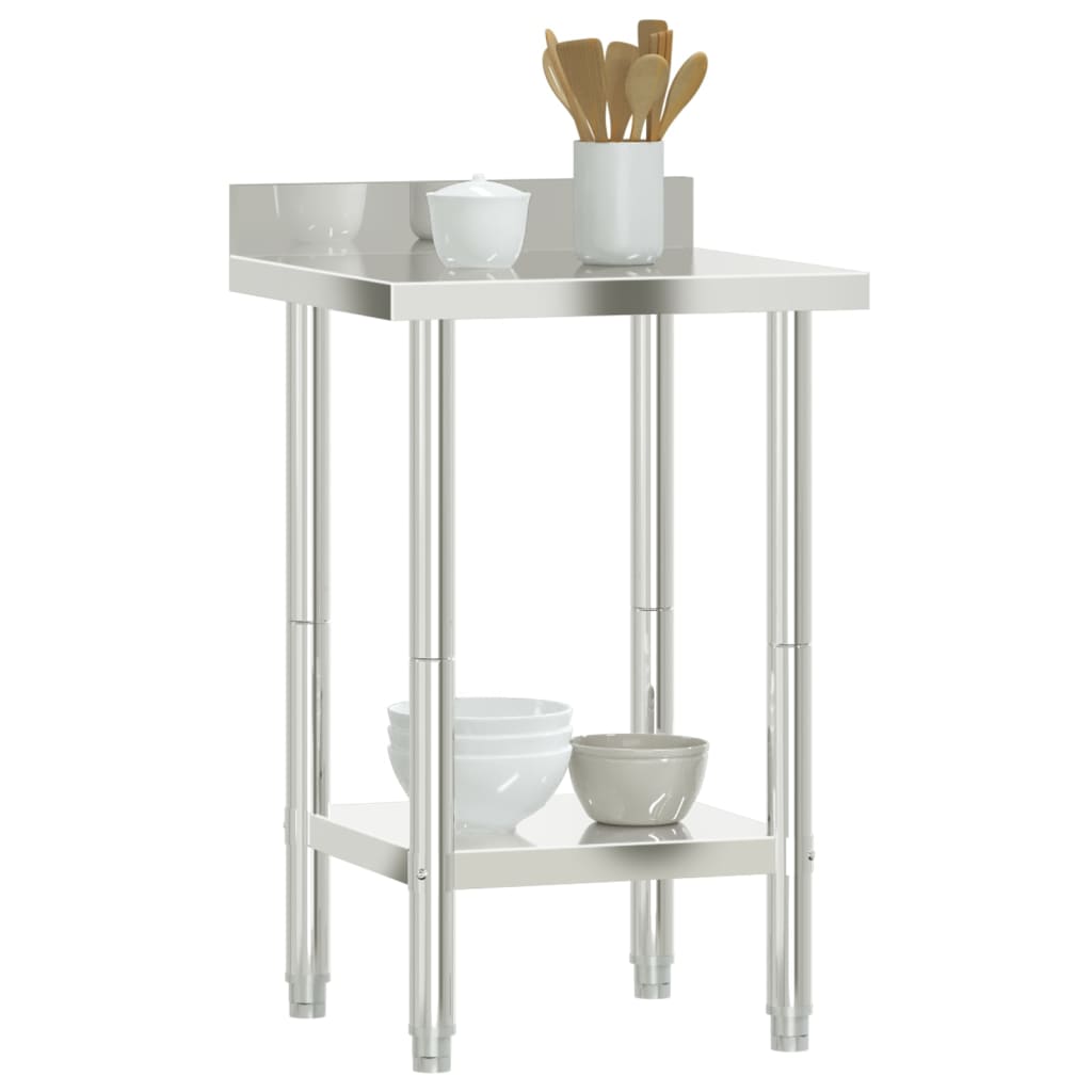 vidaXL Kuchenny stół roboczy z rantem, 55x55x93 cm, stal nierdzewna