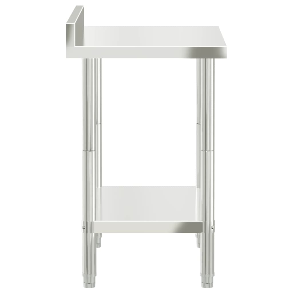 vidaXL Kuchenny stół roboczy z rantem, 82,5x55x93 cm, stal nierdzewna