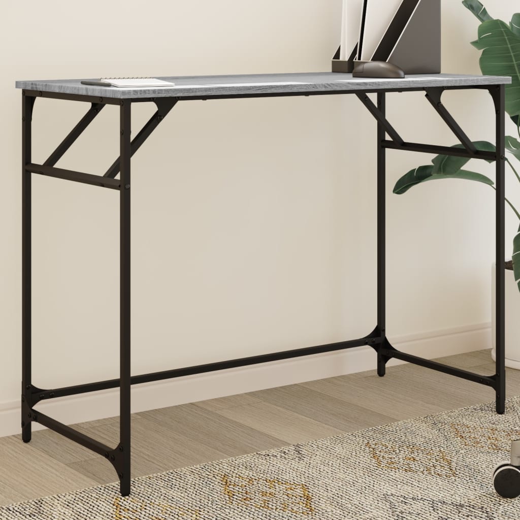 vidaXL Biurko, szary dąb sonoma, 100x45x76 cm, materiał drewnopochodny