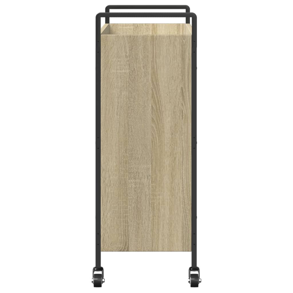 vidaXL Wózek kuchenny, dąb sonoma 70x30x82 cm, materiał drewnopochodny