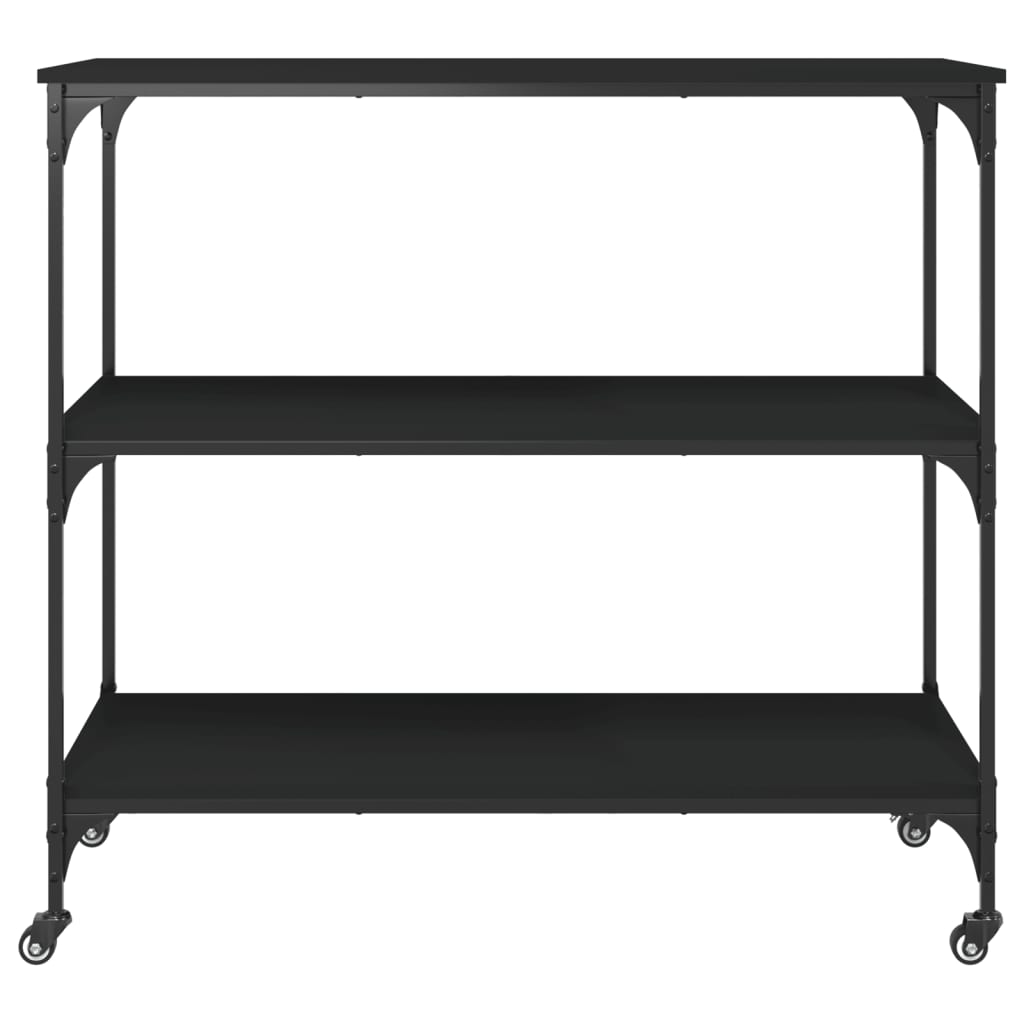 vidaXL Wózek kuchenny, czarny, 102x50x95, materiał drewnopochodny