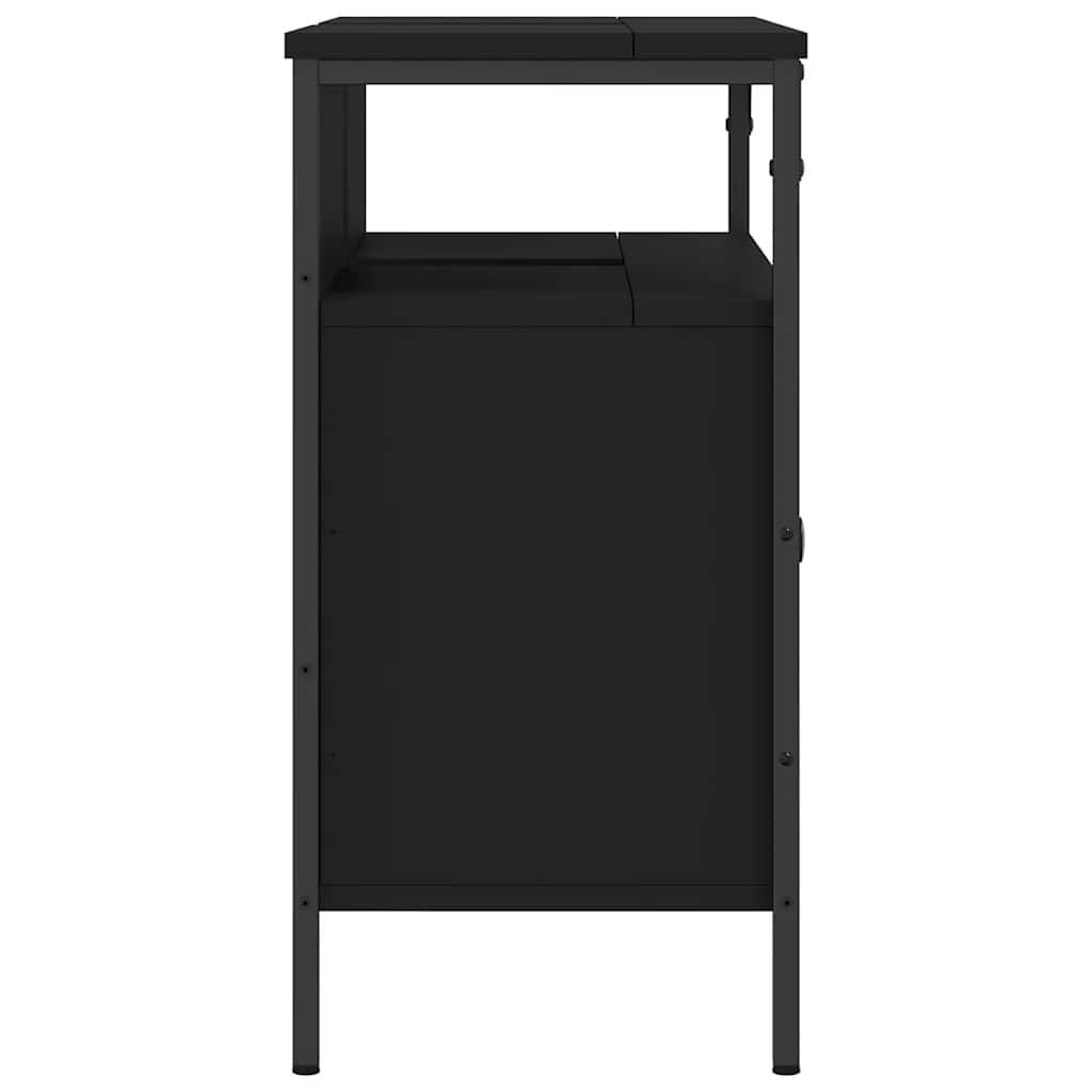 vidaXL Szafka pod umywalkę, czarna, 80x30x60 cm