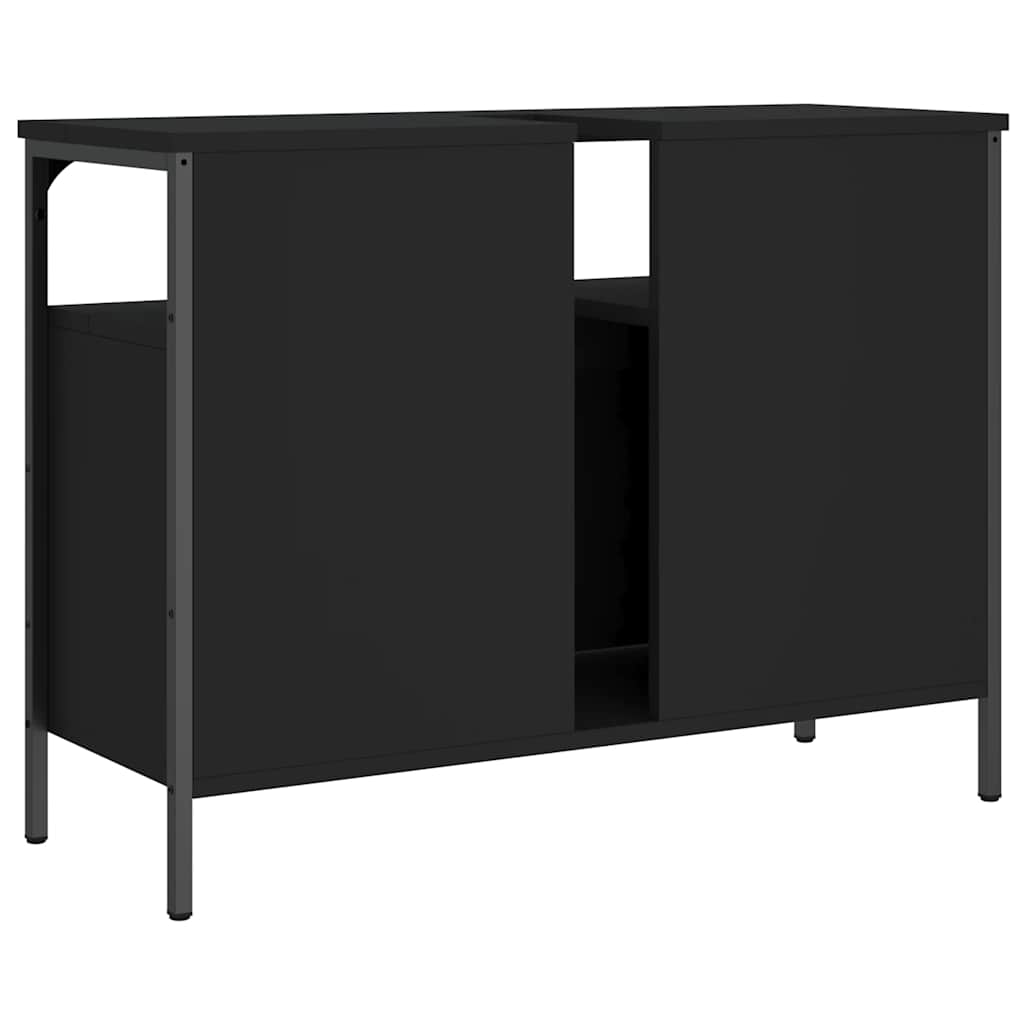 vidaXL Szafka pod umywalkę, czarna, 80x30x60 cm