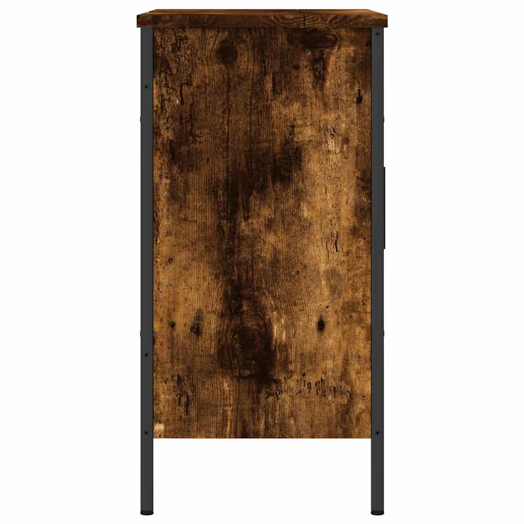 vidaXL Szafka pod umywalkę, przydymiony dąb, 60x30x60 cm
