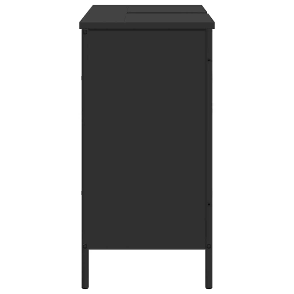 vidaXL Szafka pod umywalkę, czarna, 80x30x60 cm