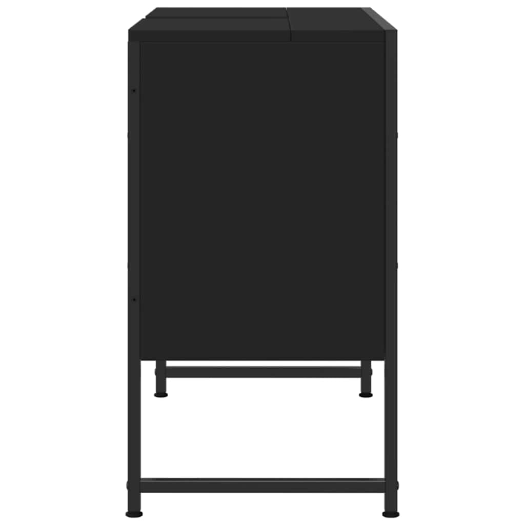 vidaXL Szafka pod umywalkę, czarna, 80x33x60 cm