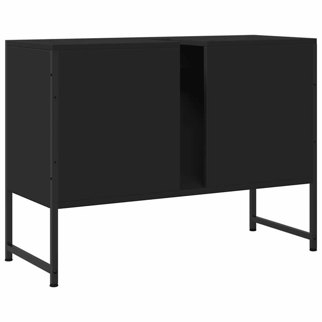 vidaXL Szafka pod umywalkę, czarna, 80x33x60 cm
