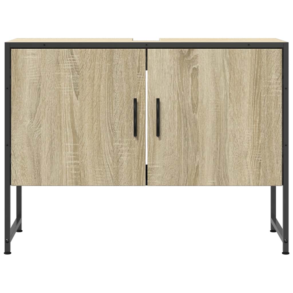 vidaXL Szafka pod umywalkę, dąb sonoma, 80x33x60 cm