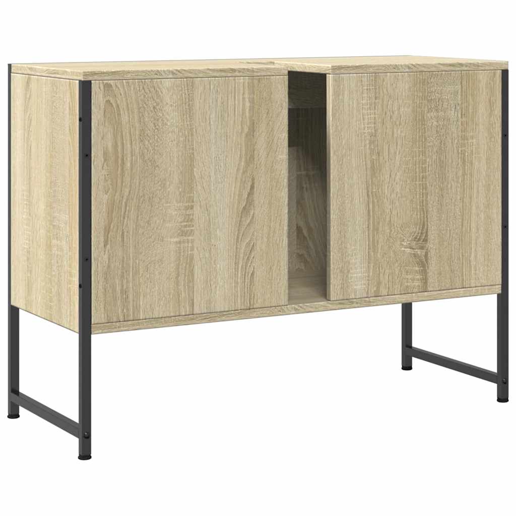 vidaXL Szafka pod umywalkę, dąb sonoma, 80x33x60 cm