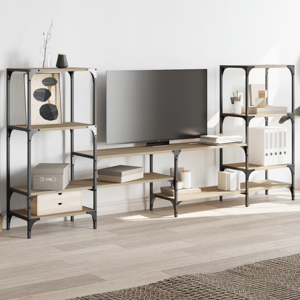 vidaXL Szafka pod TV, dąb sonoma, 206,5x28,5x95 cm