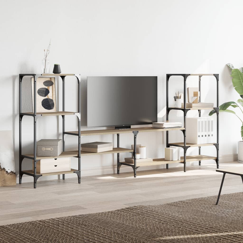 vidaXL Szafka pod TV, dąb sonoma, 206,5x28,5x95 cm