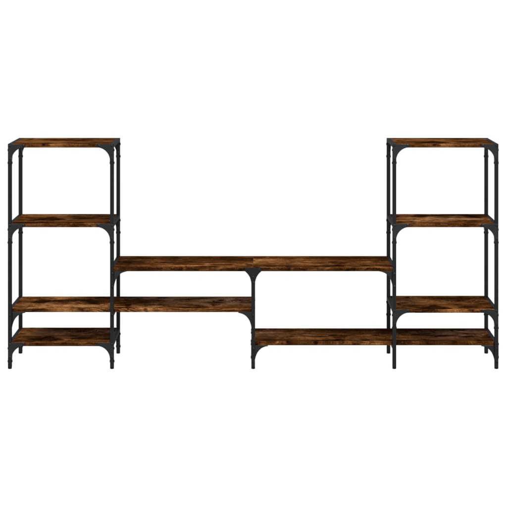 vidaXL Szafka pod TV, przydymiony dąb, 206,5x28,5x95 cm