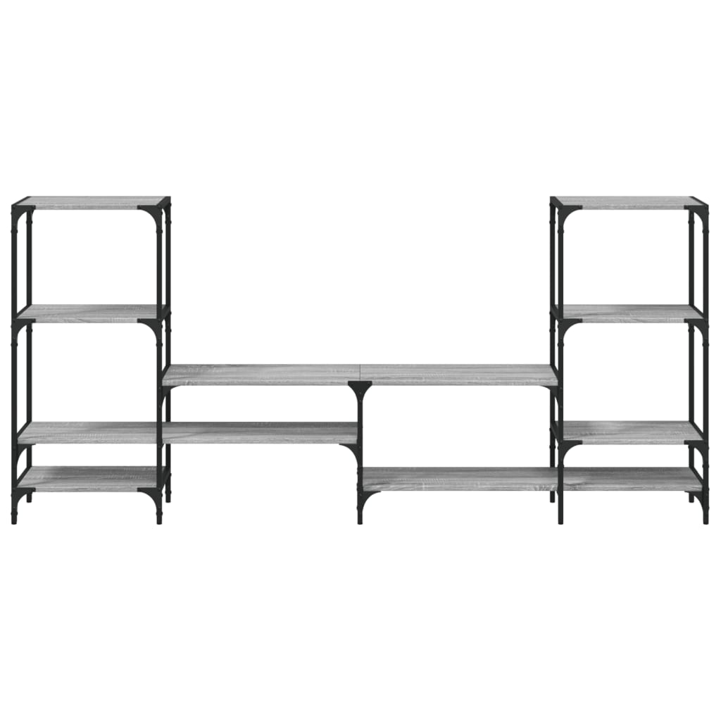vidaXL Szafka pod TV, szary dąb sonoma, 206,5x28,5x95 cm