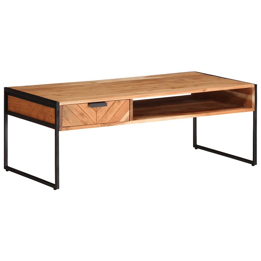 vidaXL Stolik kawowy, 110x55x40 cm, lite drewno akacjowe