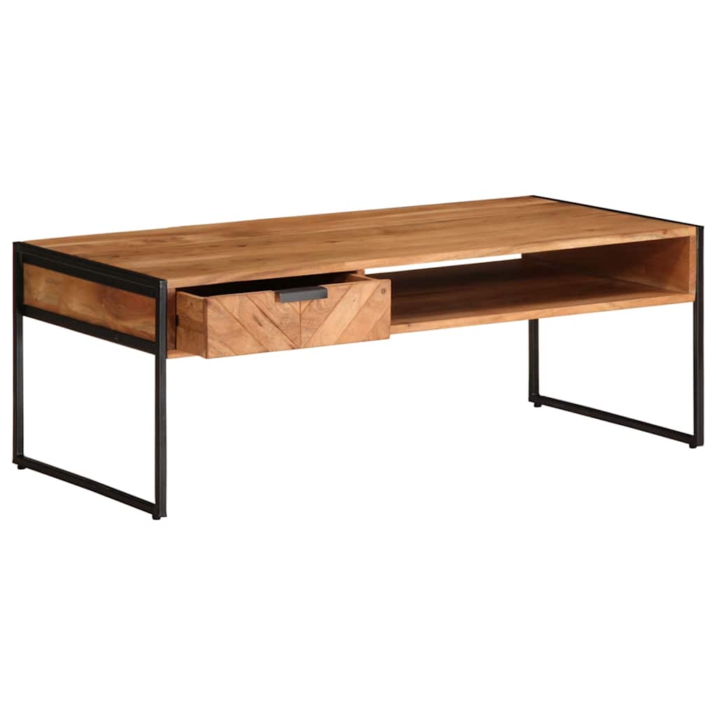 vidaXL Stolik kawowy, 110x55x40 cm, lite drewno akacjowe