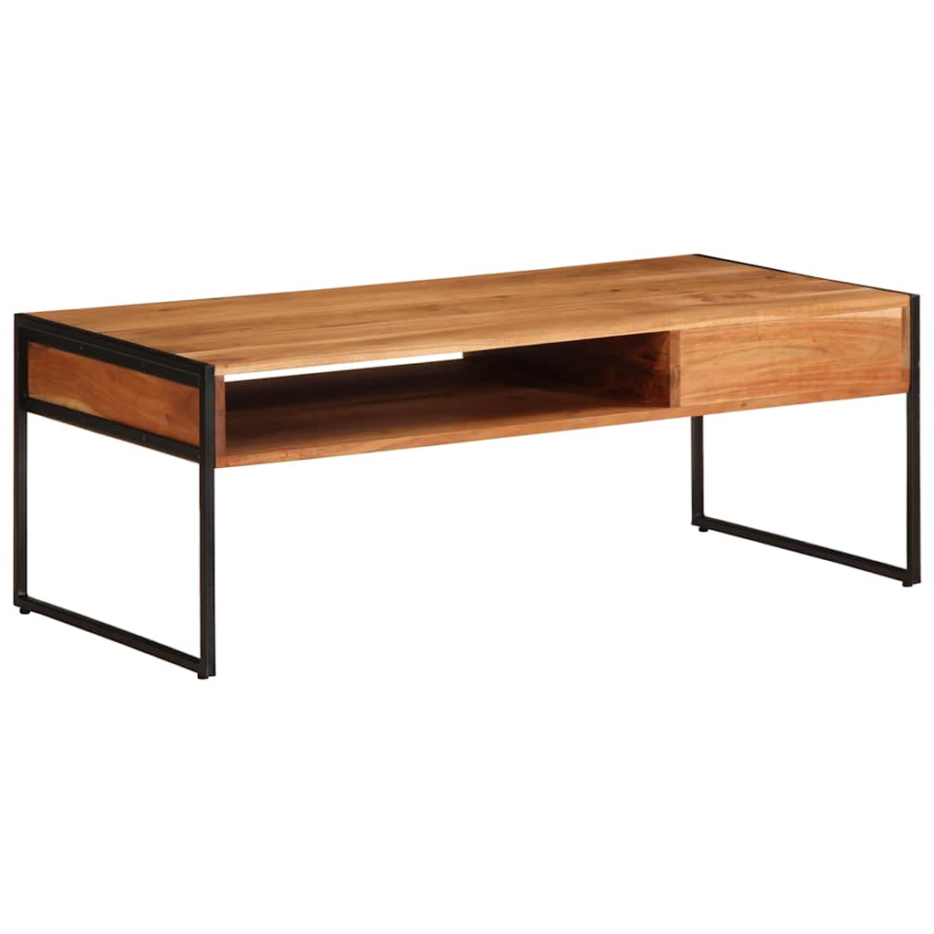 vidaXL Stolik kawowy, 110x55x40 cm, lite drewno akacjowe