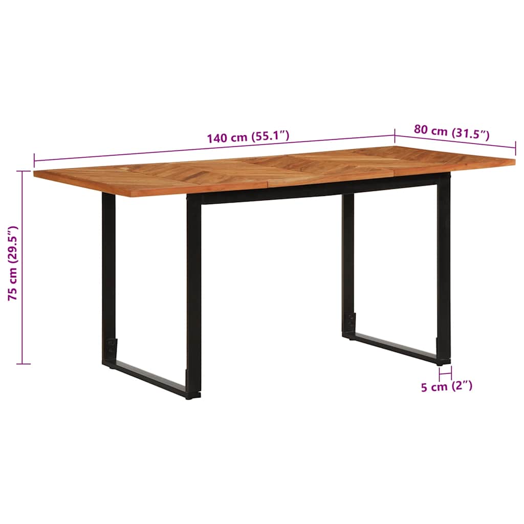 vidaXL Stół jadalny 160x80x75 cm lite drewno akacjowe