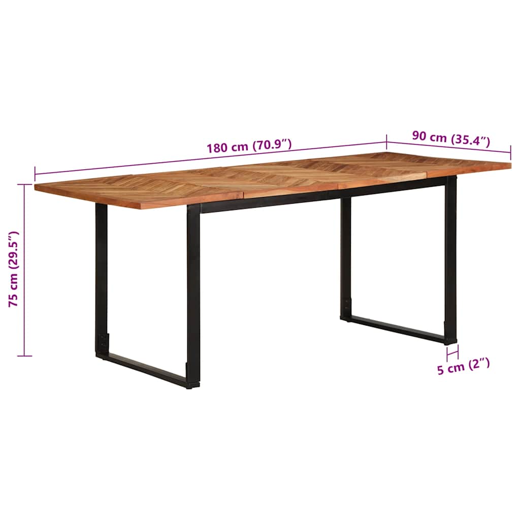 vidaXL Stół jadalny 180x90x75 cm lite drewno akacjowe
