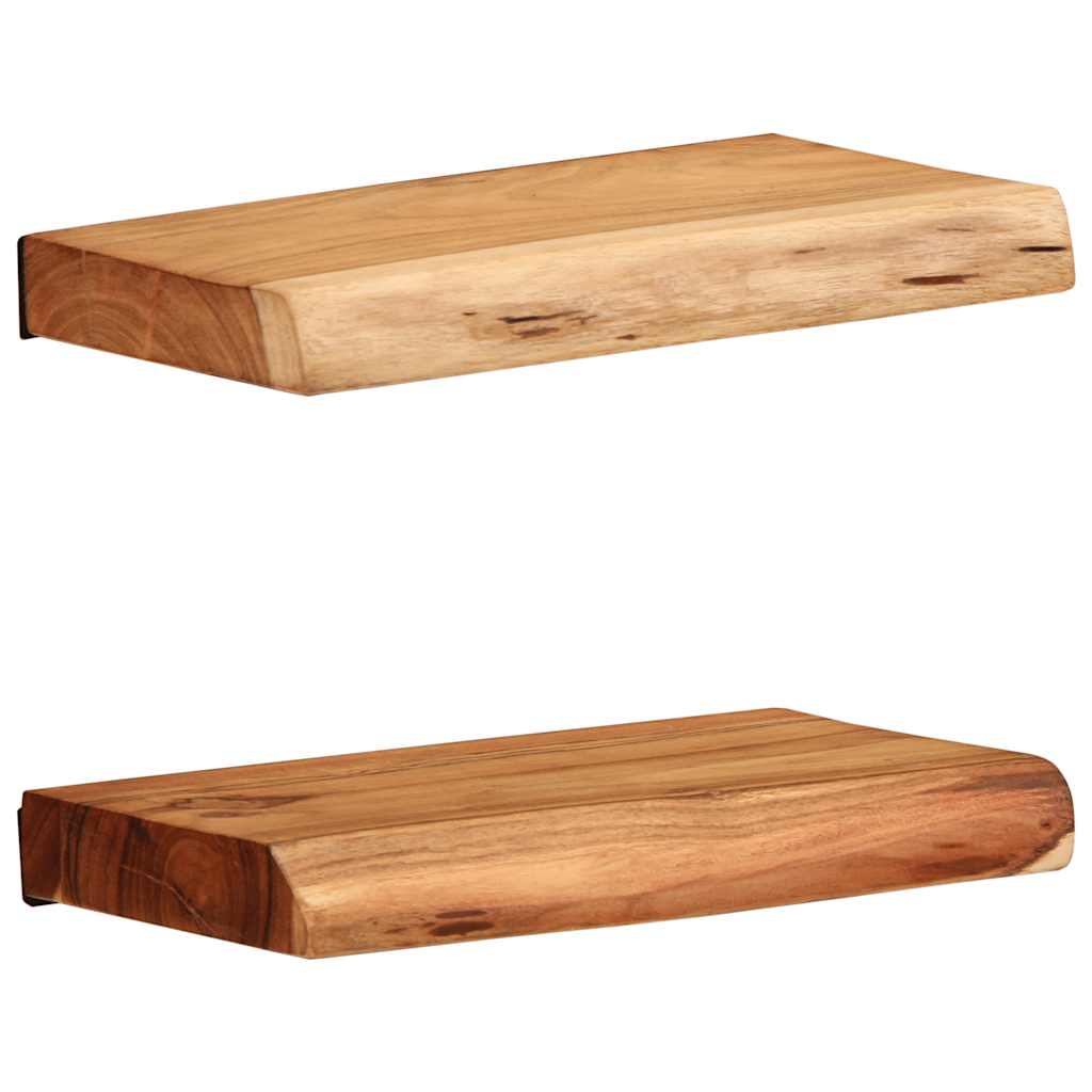 vidaXL Półki ścienne 2 szt. 30x20x3,5 cm Drewno lite Akacja