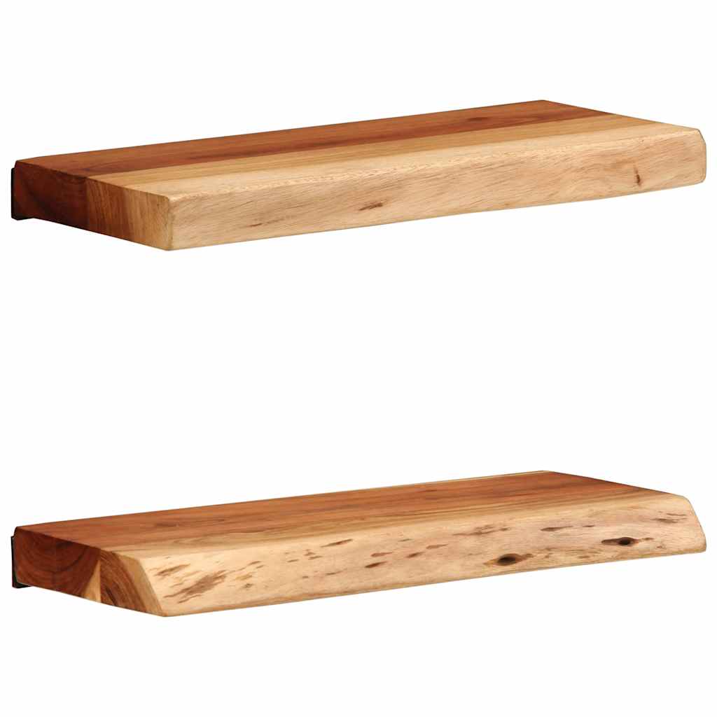 vidaXL Półki ścienne 2 szt. 40x20x3,5 cm Drewno lite Akacja