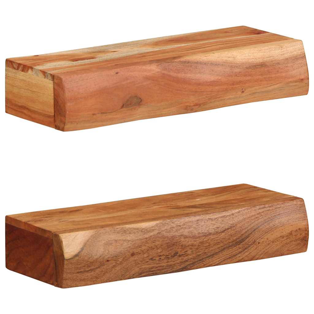 vidaXL Półki ścienne 2 szt. 40x17x8 cm Drewno lite Akacja