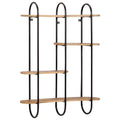 vidaXL Półka ścienna 90x20x116,5 cm lite drewno surowe mango