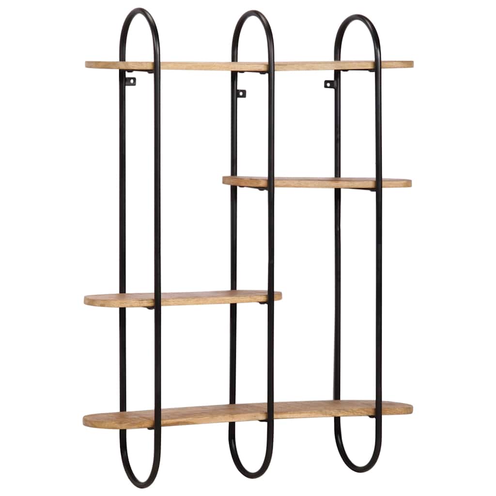 vidaXL Półka ścienna 90x20x116,5 cm lite drewno surowe mango
