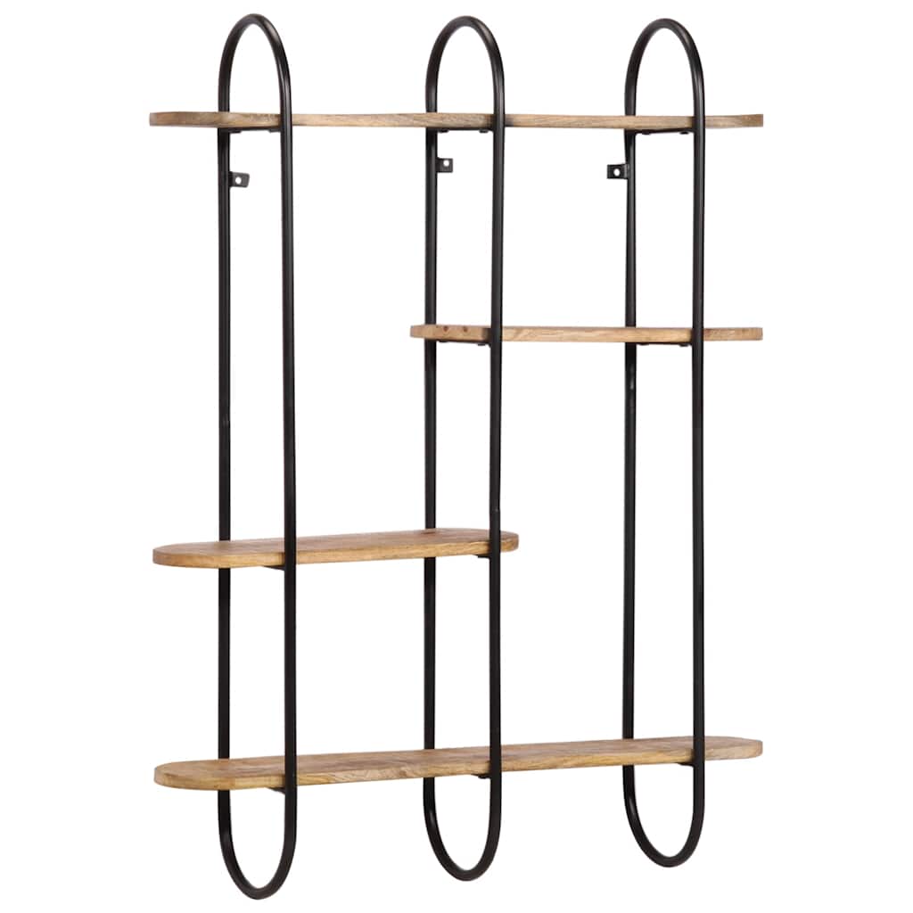 vidaXL Półka ścienna 90x20x116,5 cm lite drewno surowe mango