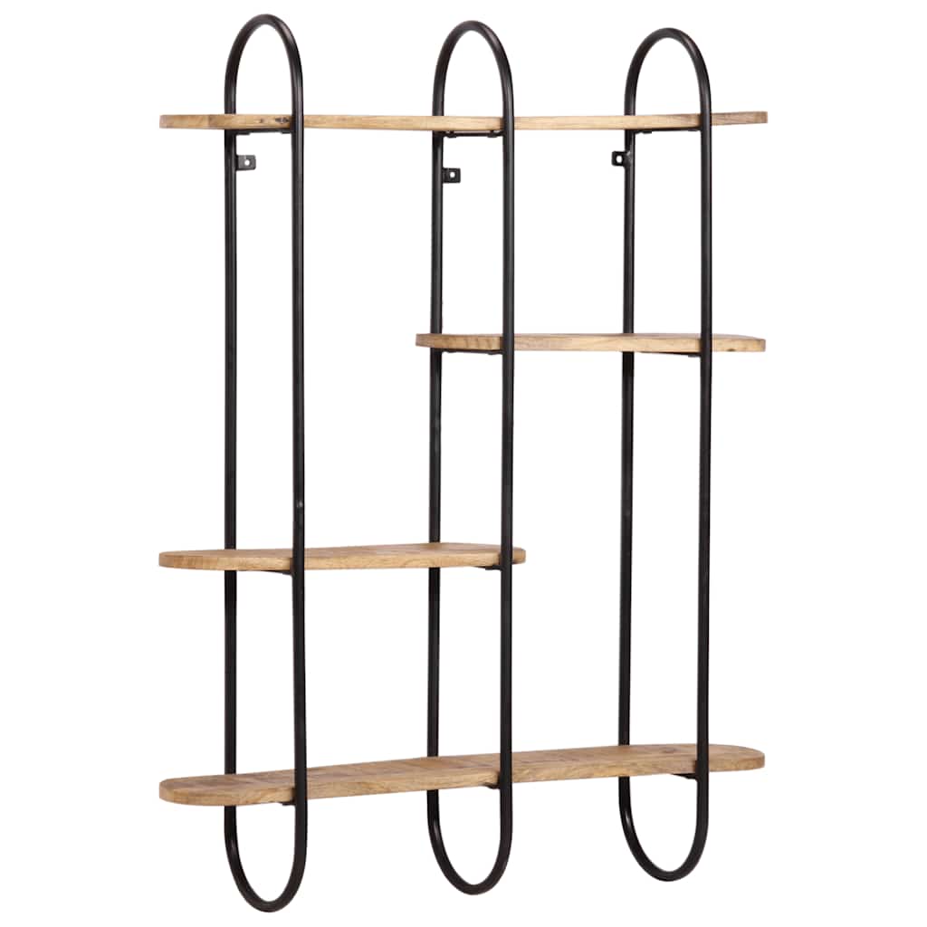 vidaXL Półka ścienna 90x20x116,5 cm lite drewno surowe mango