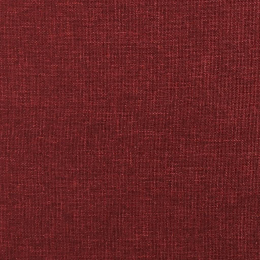 vidaXL 2-osobowa kanapa z poduszkami, czerwone wino, obita tkaniną