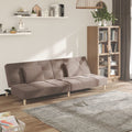 vidaXL 2-osobowa kanapa, 2 poduszki, kolor taupe, tapicerowana tkaniną